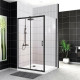 Душевой уголок BelBagno Uno 120x80 UNO-195-AH-1-120/80-C-NERO профиль Черный матовый стекло прозрачное