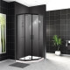 Душевой уголок BelBagno Uno 90х90 UNO-195-P-2-90-C-NERO профиль Черный матовый стекло прозрачное