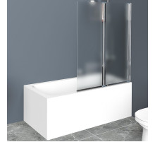Шторка на ванну BelBagno UNO-V-2-100/150-P-Cr-R профиль Хром стекло рифленое