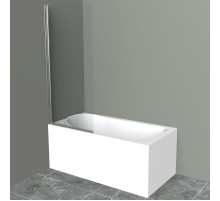 Шторка на ванну BelBagno UNO-V-1-80/150-C-Cr профиль Хром стекло прозрачное