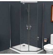 Душевой уголок BelBagno Uno 120х90 UNO-195-PH-2-120/90-C-Cr профиль Хром стекло прозрачное