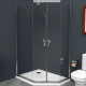 Душевой уголок BelBagno Uno 120х90 UNO-195-PH-2-120/90-C-Cr профиль Хром стекло прозрачное