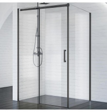 Душевой уголок BelBagno Acqua 150х90 ACQUA-AH-1-150/90-C-NERO профиль Черный стекло прозрачное