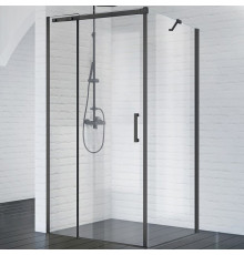 Душевой уголок BelBagno Acqua 120х90 ACQUA-AH-1-120/90-C-NERO профиль Черный стекло прозрачное