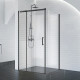 Душевой уголок BelBagno Acqua 120х90 ACQUA-AH-1-120/90-C-NERO профиль Черный стекло прозрачное