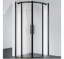 Душевой уголок BelBagno Acqua 100x100 ACQUA-R-2-100-C-NERO профиль Черный стекло прозрачное
