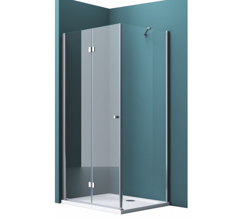 Душевой уголок BelBagno Albano 100х80 ALBANO-ASH-1-100/80-C-Cr профиль Хром стекло прозрачное