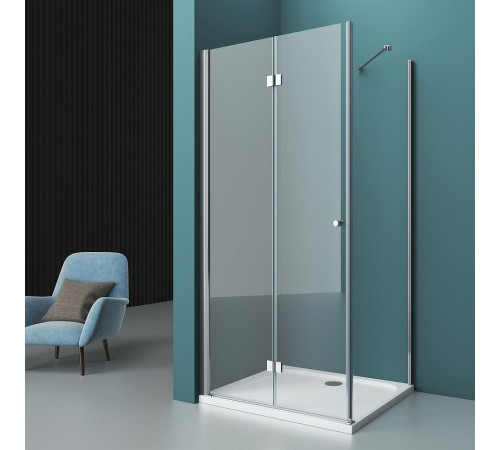 Душевой уголок BelBagno Albano 80х80 ALBANO-AS-1-80-C-Cr профиль Хром стекло прозрачное