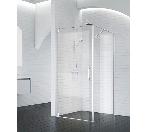 Душевой уголок BelBagno Marmi 90х100 MARMI-AH-1-90/100-C-Cr профиль Хром стекло прозрачное