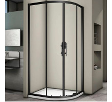 Душевой уголок Veconi Rovigo RV-07B 80х80 RV07B-80-01-C3 профиль Черный матовый стекло прозрачное
