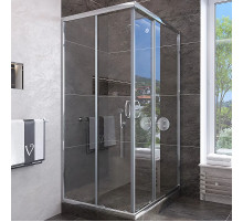 Душевой уголок Veconi Rovigo RV-113 80x80 RV113-80-01-C4 профиль Хром стекло прозрачное