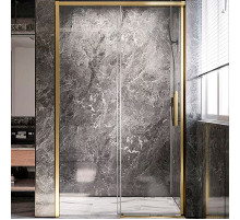 Душевая дверь Veconi Premium Trento PTD-40G 120 PTD40-G-120-01-C4 профиль Брашированное золото стекло прозрачное