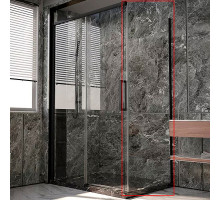 Душевая стенка Veconi Premium Trento SP-40B 80 SP40-B-80-01-C4 профиль Черный матовый стекло прозрачное
