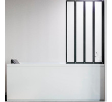 Шторка на ванну Veconi Palau PL-74BR 90 R PL74BR-90-01-19C4 профиль Черный матовый стекло прозрачное