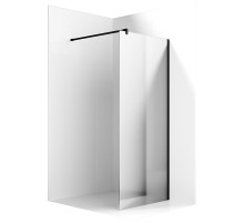 Душевая перегородка Ambassador Walk-in 90х200 15033223 профиль Черный стекло зеркальное