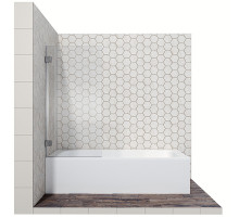 Шторка на ванну Ambassador Bath Screens 70х140 16041101 профиль Хром стекло CrystalPure