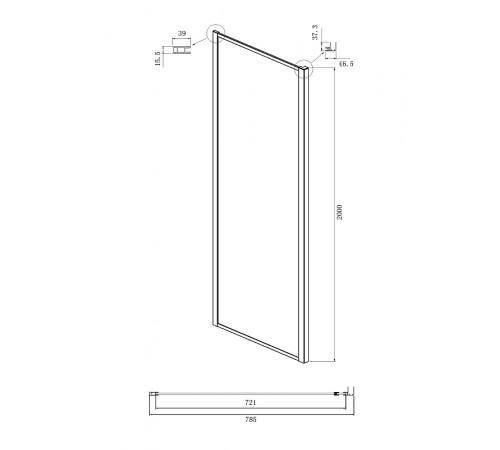 Душевой уголок Ambassador Elysium 80x80 111021102KX-80KX профиль Хром стекло прозрачное