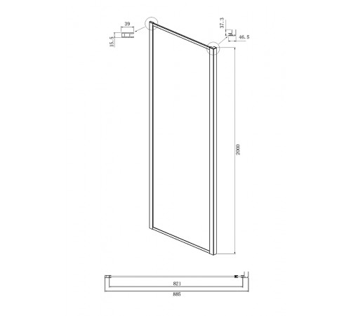 Душевой уголок Ambassador Elysium 80x90 111021102KX-90KX профиль Хром стекло прозрачное