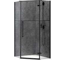 Душевой уголок Abber 90х90 AG05090B фурнитура Черная стекло прозрачное