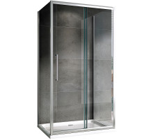 Душевой уголок Abber Schwarzer Diamant 160x100 AG30160H-S100-S100 профиль Хром стекло прозрачное