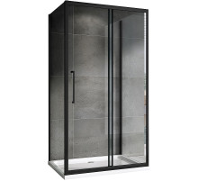 Душевой уголок Abber Schwarzer Diamant 130x85 AG30130BH-S85B-S85B профиль Черный стекло прозрачное