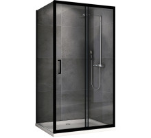 Душевой уголок Abber Schwarzer Diamant 140x75 AG30140B-S75B профиль Черный стекло прозрачное