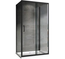 Душевой уголок Abber Schwarzer Diamant 170x85 AG30170B-S85B-S85B профиль Черный стекло прозрачное