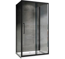 Душевой уголок Abber Schwarzer Diamant 160x60 AG30160BH-S60B-S60B профиль Черный стекло прозрачное