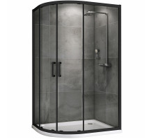 Душевой уголок Abber Schwarzer Diamant 100x80 AG01180B профиль Черный стекло прозрачное