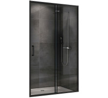 Душевая дверь Abber Schwarzer Diamant 110 AG30110B5 профиль Черный стекло прозрачное