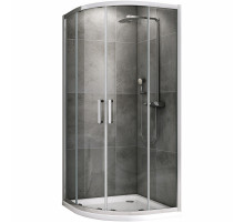 Душевой уголок Abber Schwarzer Diamant 100x100 AG01100 профиль Хром стекло прозрачное