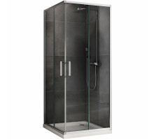 Душевой уголок Abber Schwarzer Diamant 80x80 AG020805 профиль Хром стекло прозрачное