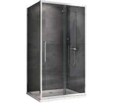 Душевой уголок Abber Schwarzer Diamant 150x75 AG30150H-S75 профиль Хром стекло прозрачное