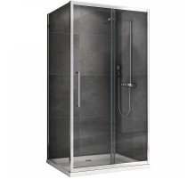 Душевой уголок Abber Schwarzer Diamant 130x50 AG30130H-S50 профиль Хром стекло прозрачное