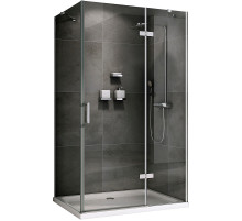 Душевой уголок Abber Zart 110x80 AG08110-S81 профиль Хром стекло прозрачное