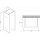 Душевая перегородка Abber Immer Offen 100 AG68100BF8 профиль Черный стекло прозрачное с рисунком