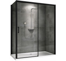 Душевой уголок Abber Komfort 130x90 AG93130B-S92B профиль Черный стекло прозрачное
