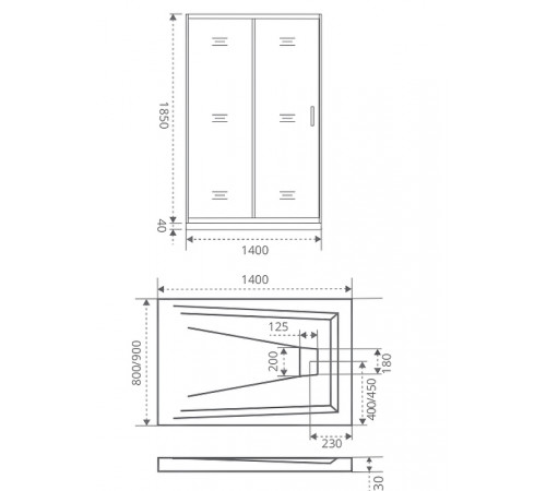 Душевая дверь Good Door Infinity WTW-140-G-CH 140 профиль Хром стекло Грейп