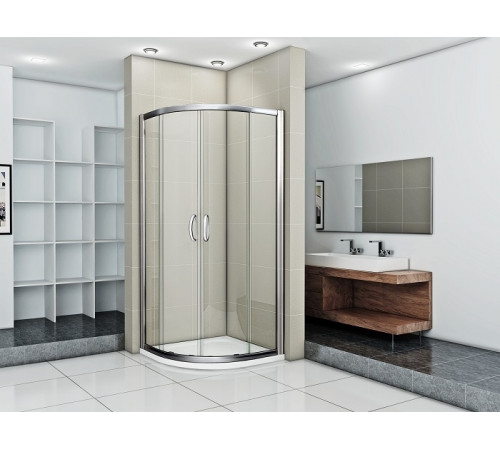 Душевой уголок Good Door Infinity R-100-С-CH 100x100 профиль Хром стекло прозрачное