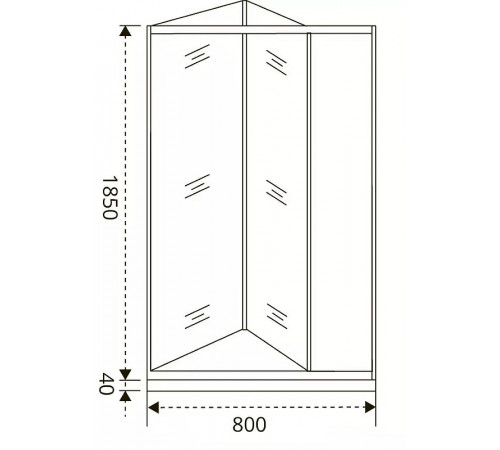 Душевая дверь Good Door Infinity SD-80-G-CH 80 профиль Хром стекло Грейп