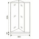 Душевая дверь Good Door Infinity SD-80-G-CH 80 профиль Хром стекло Грейп