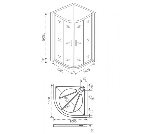 Душевой уголок Good Door Infinity R-100-G-CH 100x100 профиль Хром стекло Грейп