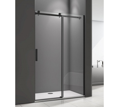 Душевая дверь в нишу Good Door Galaxy WTW-130-C-B 130 профиль Черный стекло прозрачное