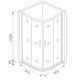 Душевой уголок Good Door Latte R-80-C-WE 80x80 профиль Белый стекло Grape