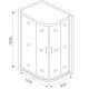 Душевой уголок Good Door Latte R-120-G-WE 120x80 профиль Белый стекло Grape