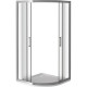 Душевой уголок Good Door Latte R-80-C-WE 80x80 профиль Белый стекло Grape