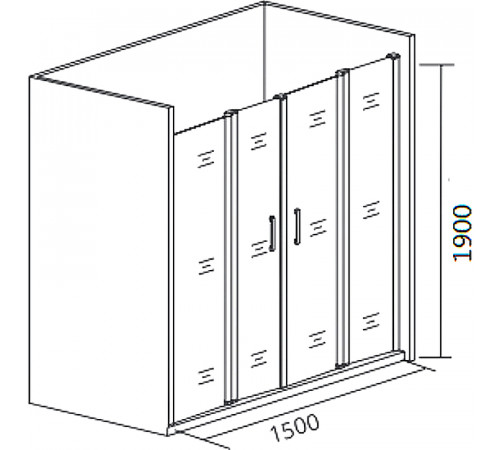 Душевая дверь Good Door Cofe WTW-TD-150-C-CH 150 КФ00032 профиль Хром стекло прозрачное