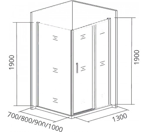 Душевая дверь Good Door Cofe WTW-130-C-CH 130 КФ00030 профиль Хром стекло прозрачное