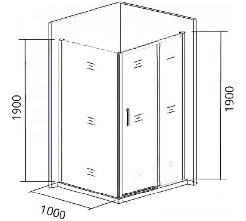 Душевая стенка Good Door Cofe SP-100-C-CH 100 КФ00038 профиль Хром стекло прозрачное