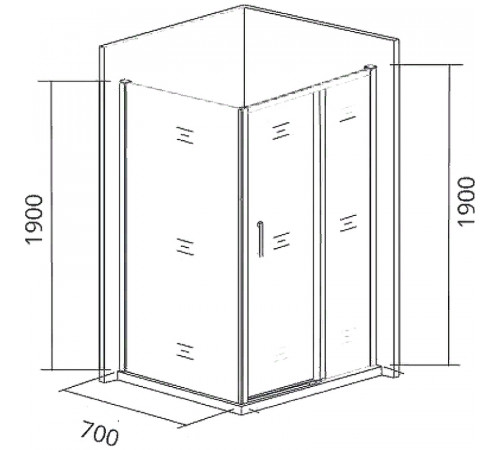 Душевая стенка Good Door Cofe SP-70-C-CH 70 КФ00035 профиль Хром стекло прозрачное